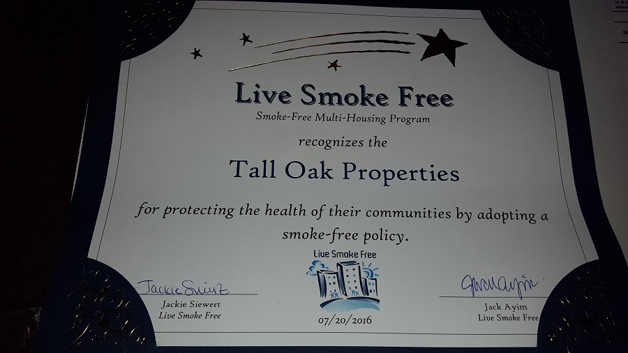 live smoke free award